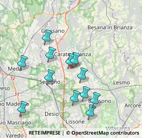 Mappa Via Liguria, 20841 Carate Brianza MB, Italia (3.64667)