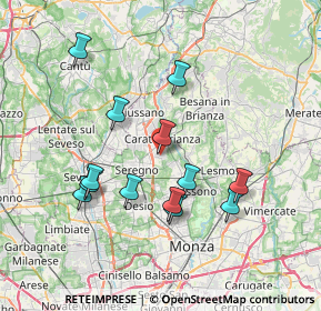 Mappa Via Liguria, 20841 Carate Brianza MB, Italia (7.03077)