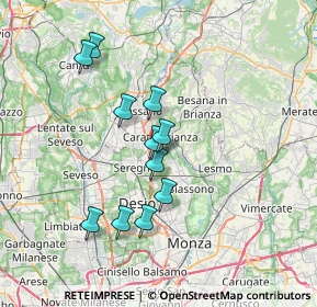 Mappa Via Liguria, 20841 Carate Brianza MB, Italia (6.23545)