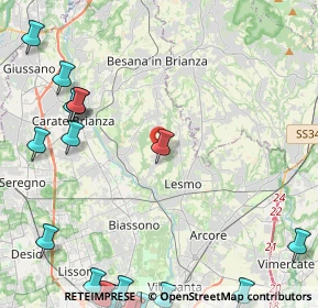 Mappa Via Don Luigi Sturzo, 20050 Triuggio MB, Italia (6.886)