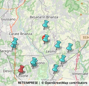 Mappa Via Don Luigi Sturzo, 20050 Triuggio MB, Italia (4.57167)