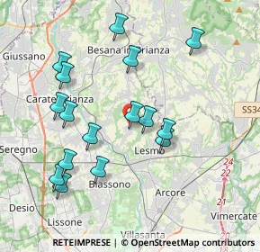 Mappa Via Don Luigi Sturzo, 20050 Triuggio MB, Italia (3.875)