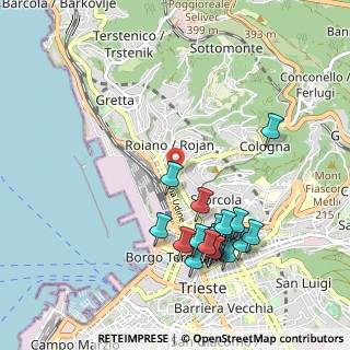 Mappa Via Dei Cordaroli, 34145 Trieste TS, Italia (1.071)