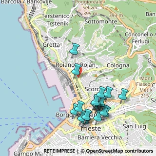 Mappa Via Dei Cordaroli, 34145 Trieste TS, Italia (1.081)