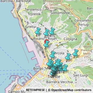 Mappa Via Dei Cordaroli, 34145 Trieste TS, Italia (1.067)