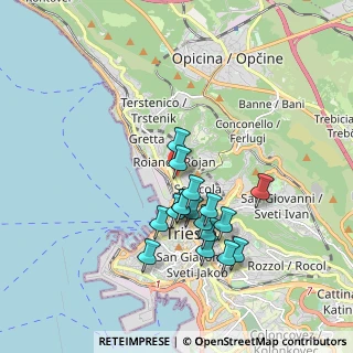 Mappa Via Dei Cordaroli, 34145 Trieste TS, Italia (1.57647)