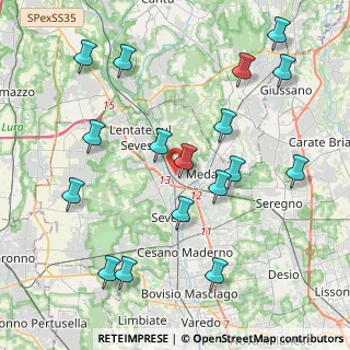 Mappa Via Canturina, 20825 Barlassina MB, Italia (4.58412)