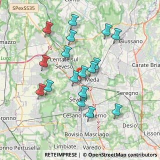 Mappa Via Canturina, 20825 Barlassina MB, Italia (3.57706)