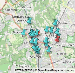 Mappa Via Walter Tobagi, 20821 Meda MB, Italia (1.3925)