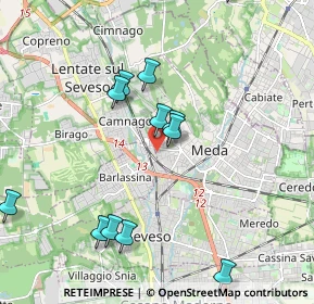 Mappa Via Walter Tobagi, 20821 Meda MB, Italia (2.13667)