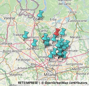 Mappa Via Walter Tobagi, 20821 Meda MB, Italia (11.0265)