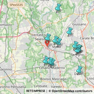 Mappa Via Marisa Bellisario, 20823 Lentate sul Seveso MB, Italia (4.20769)