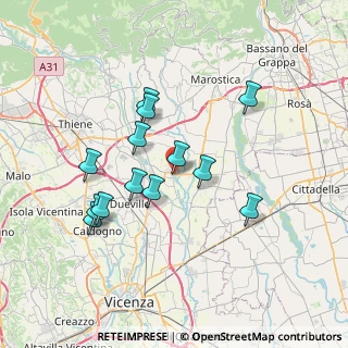 Mappa Via G. G. Trissino, 36066 Sandrigo VI, Italia (6.50462)