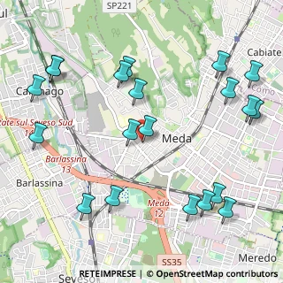 Mappa Via XXV Aprile, 20821 Meda MB, Italia (1.2985)