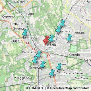 Mappa Via XXV Aprile, 20821 Meda MB, Italia (1.85091)