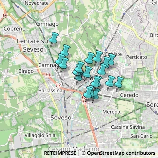 Mappa Via XXV Aprile, 20821 Meda MB, Italia (1.147)