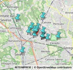 Mappa Via Pace, 20821 Meda MB, Italia (1.08733)