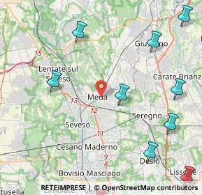 Mappa Via Pace, 20821 Meda MB, Italia (6.16182)
