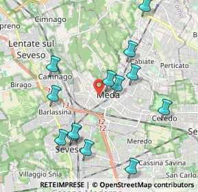 Mappa Via Dante Alighieri, 20821 Meda MB, Italia (2.08615)