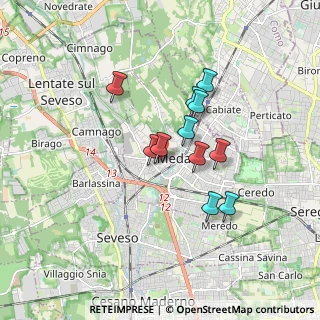 Mappa Via Dante Alighieri, 20821 Meda MB, Italia (1.34364)