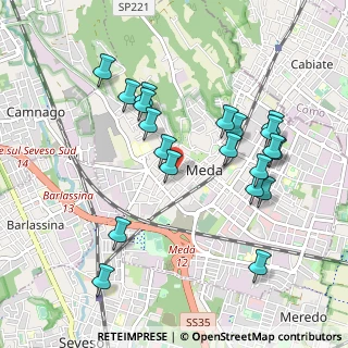 Mappa Via Dante Alighieri, 20821 Meda MB, Italia (0.973)