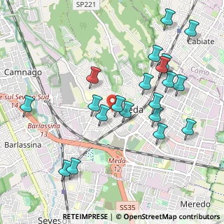 Mappa Via Dante Alighieri, 20821 Meda MB, Italia (1.0515)