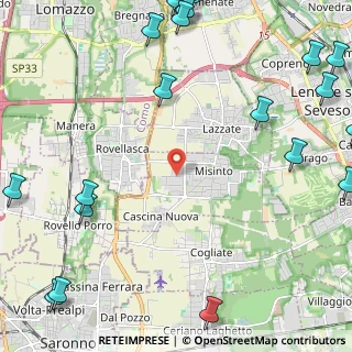 Mappa Via della Longura, 20020 Misinto MB, Italia (3.559)