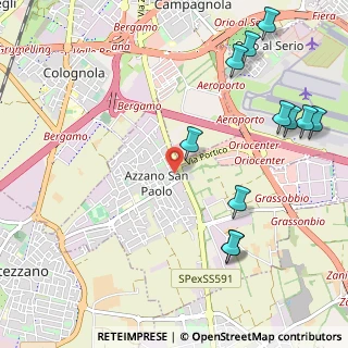 Mappa Via del Donatore Avis Aido, 24052 Azzano San Paolo BG, Italia (1.33636)
