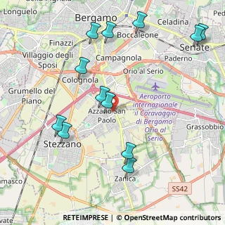 Mappa Via del Donatore Avis Aido, 24052 Azzano San Paolo BG, Italia (2.36667)