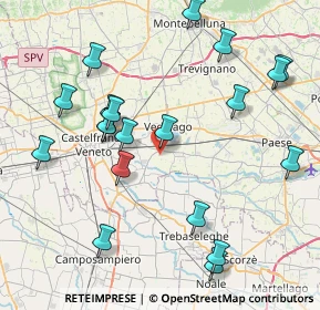 Mappa Via Gazzie, 31050 Vedelago TV, Italia (8.9315)