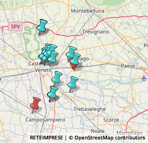 Mappa Via Gazzie, 31050 Vedelago TV, Italia (6.64375)