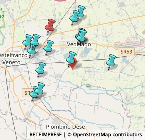 Mappa Via Gazzie, 31050 Vedelago TV, Italia (3.88)