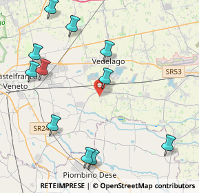 Mappa Via Gazzie, 31050 Vedelago TV, Italia (5.00091)