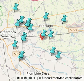 Mappa Via Gazzie, 31050 Vedelago TV, Italia (4.125)