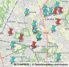 Mappa Via Resegone, 20831 Seregno MB, Italia (2.303)