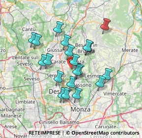 Mappa Via Giovanni Pascoli, 20847 Albiate MB, Italia (5.8835)