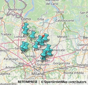 Mappa Via Giovanni Pascoli, 20847 Albiate MB, Italia (11.06533)