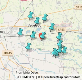 Mappa Via dei Fiori, 31050 Vedelago TV, Italia (3.32286)
