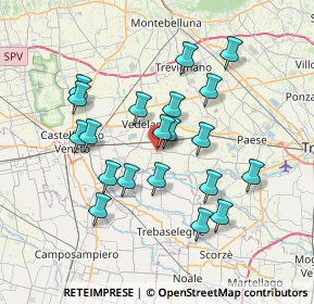 Mappa Via dei Fiori, 31050 Vedelago TV, Italia (6.594)