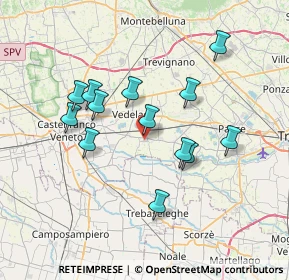 Mappa Via dei Fiori, 31050 Vedelago TV, Italia (6.50462)