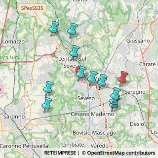 Mappa Via Trilussa, 20823 Lentate sul Seveso MB, Italia (3.71583)