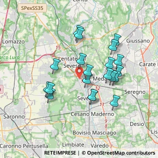 Mappa Via Vincenzo Bellini, 20823 Lentate sul Seveso MB, Italia (3.3975)