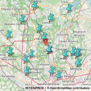 Mappa Via Vincenzo Bellini, 20823 Lentate sul Seveso MB, Italia (10.4115)