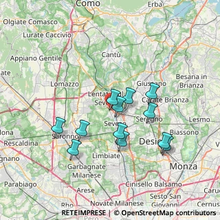 Mappa Via Deledda, 20823 Lentate sul Seveso MB, Italia (6.38583)