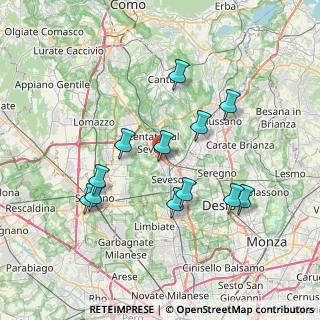 Mappa Via Deledda, 20823 Lentate sul Seveso MB, Italia (6.96667)