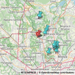 Mappa Via Deledda, 20823 Lentate sul Seveso MB, Italia (6.62091)