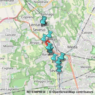 Mappa Via Deledda, 20823 Lentate sul Seveso MB, Italia (1.45375)