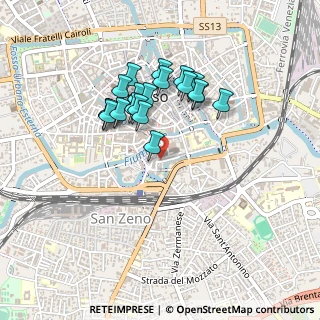 Mappa Via Angelo Giustinian Recanati, 31100 Treviso TV, Italia (0.3795)