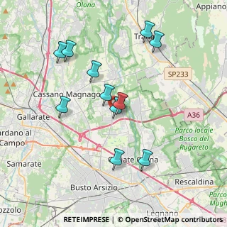 Mappa Via Ludovico Ariosto, 21054 Fagnano Olona VA, Italia (3.62636)