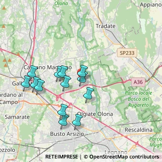 Mappa Via Giovanni Verga, 21054 Fagnano Olona VA, Italia (3.65769)